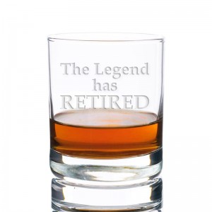 Brayden Studio Sigler The Legend Has Retired Rocks 10 oz. Glass Every Day Glass BYST7361